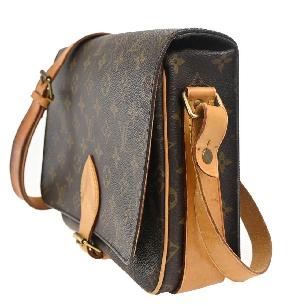 LOUIS VUITTON Cartouchiere MM Shoulder Bag Monogram Leather Brown M51253 62KC516 - Picture 2 of 16